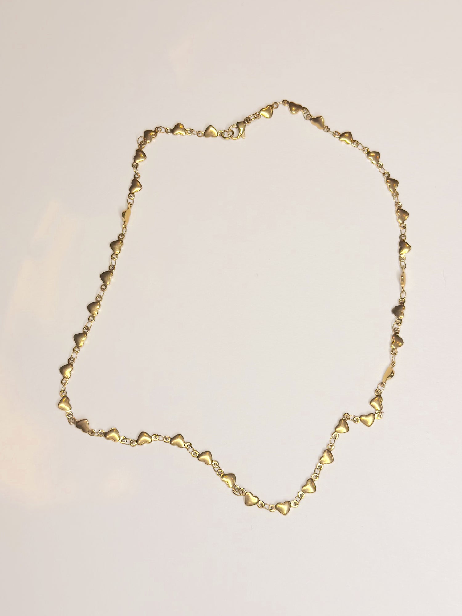 Heart Chain Necklace - Gold
