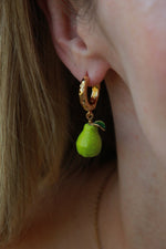 Pear Earrings - Molten Hoop