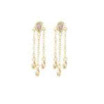 Layla Teardrop Tassel Earrings