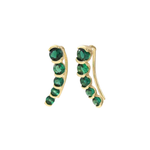Emerald Green Climber Earrings