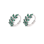 Emerald Ivy Leaf Earrings