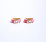 Candy Crush Enamel Hoop Earrings