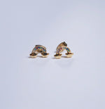 Rainbow Cloud Stud Earrings