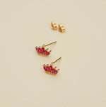 Pink Lotus Flower Stud Earrings - Pink