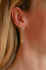 Layla Teardrop Tassel Earrings