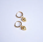 Strawberry Huggie Earrings - Gold