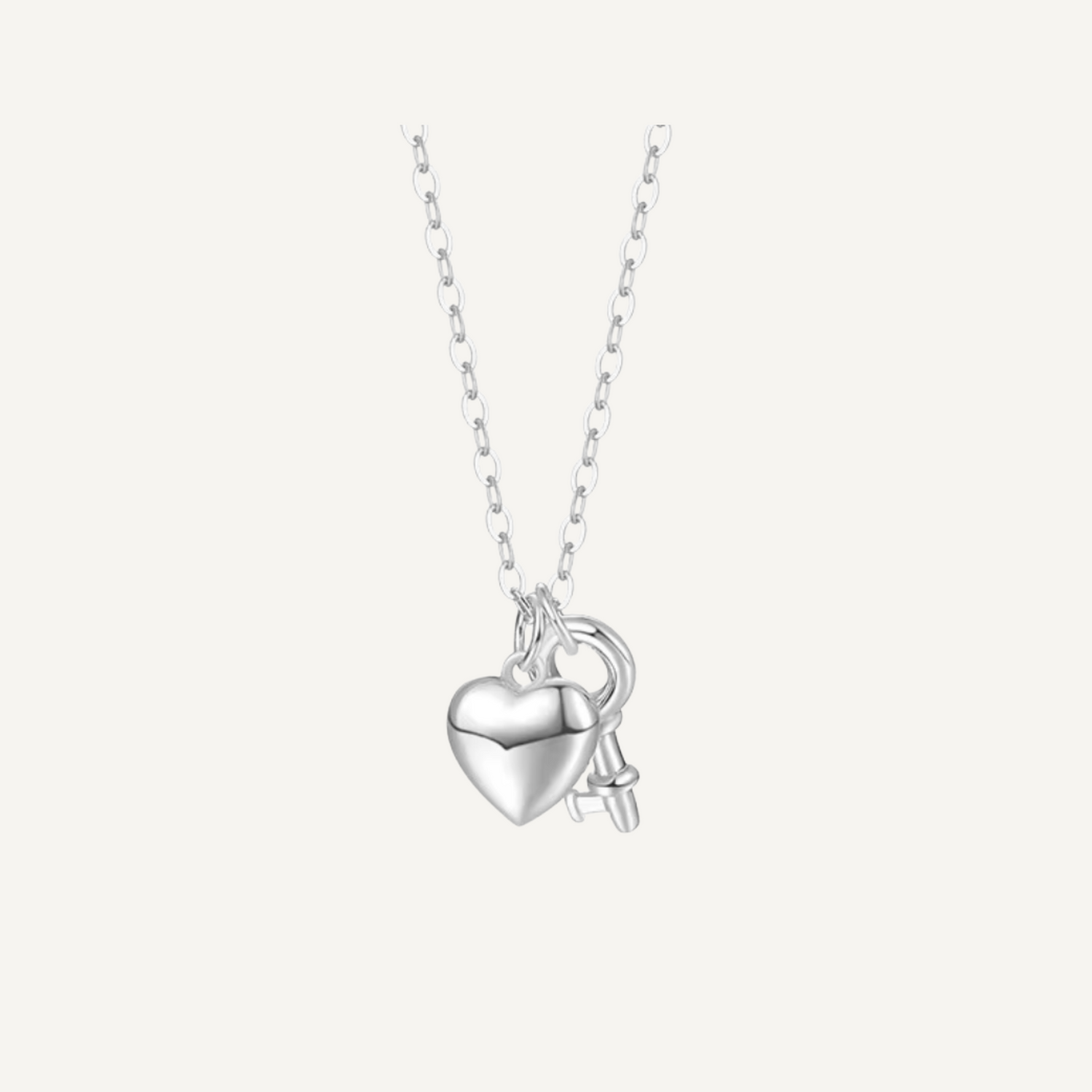 Key To My Heart Necklace - Silver