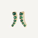 Emerald Green Climber Earrings
