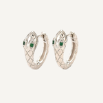 Big Reputation - Snake Huggie Earrings Silver