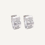 Supernova Star Earrings - Silver