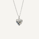 Stardust Heart Necklace - Silver