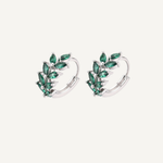 Emerald Ivy Leaf Earrings