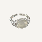 Molten Moonstone Ring - Silver