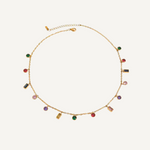 Gemstone Charm Rainbow Necklace