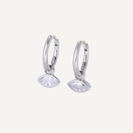 Third Eye Huggies - Silver