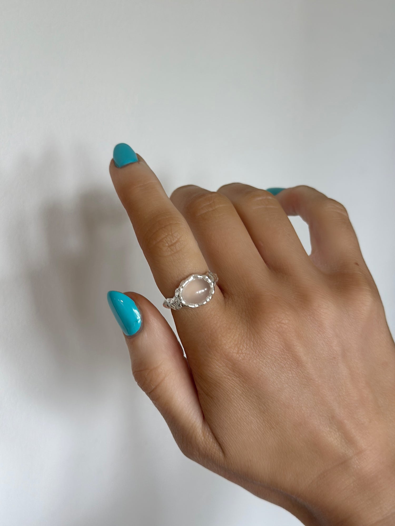 Molten Moonstone Ring - Silver