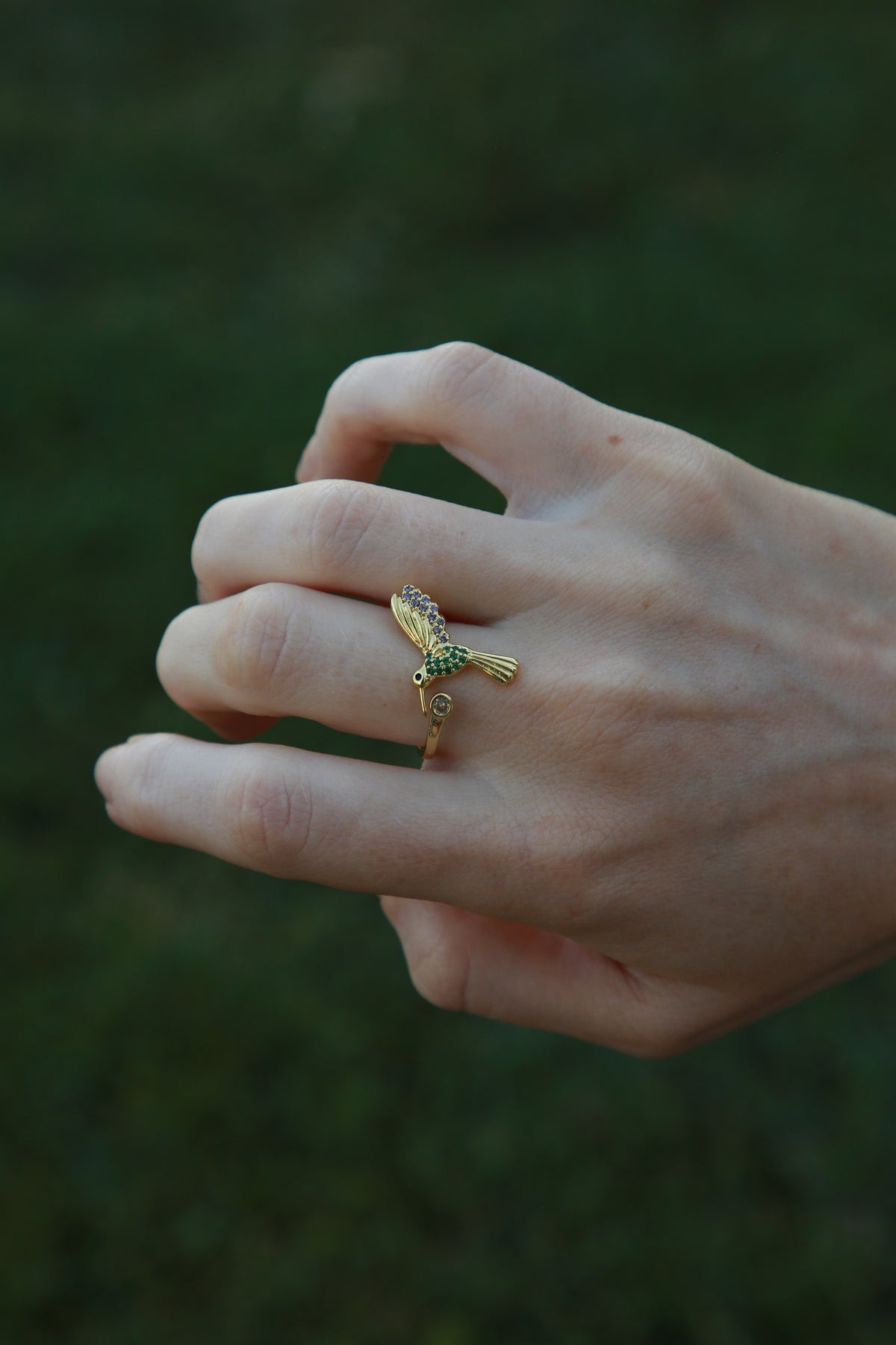 Hummingbird Ring - Gold