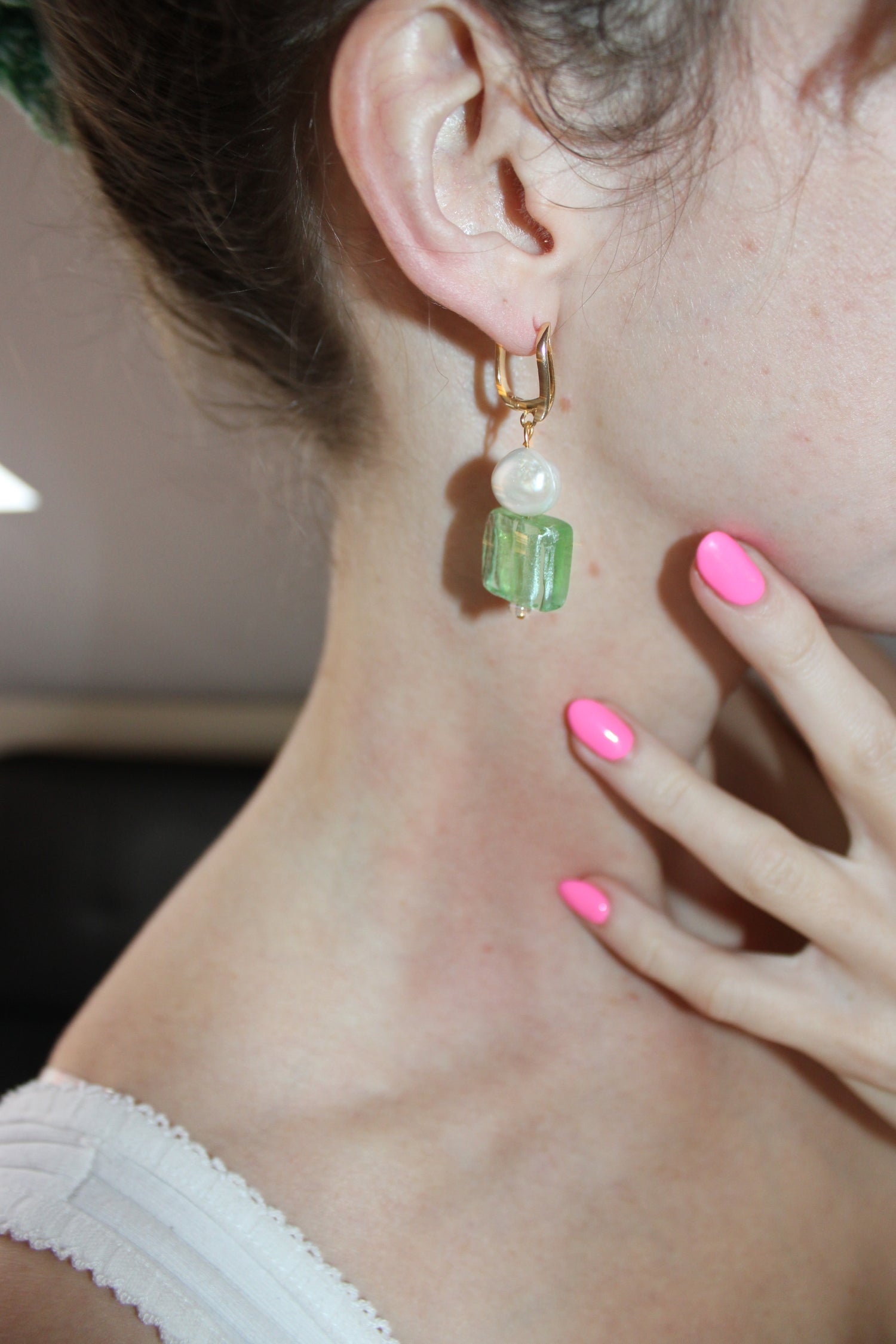 Green Glacier Earrings