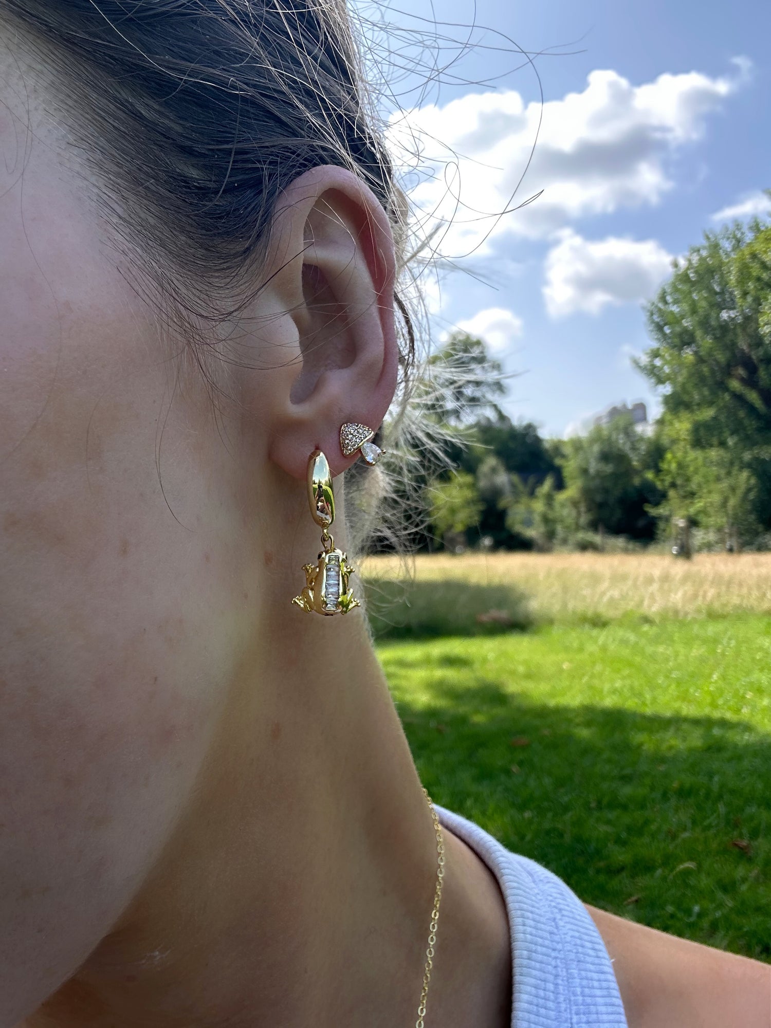 Mushroom Studs - Gold