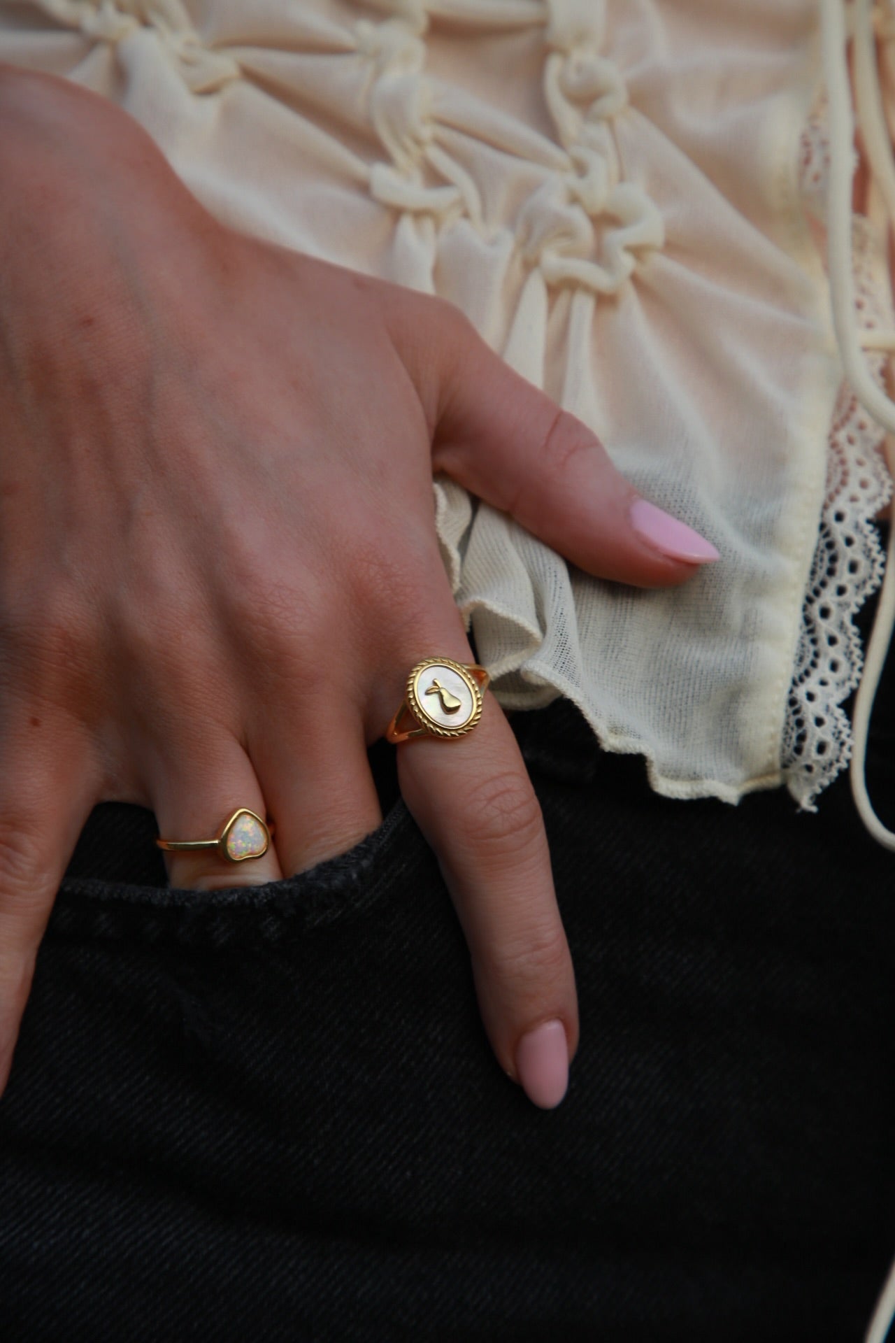 Signature Pear Ring