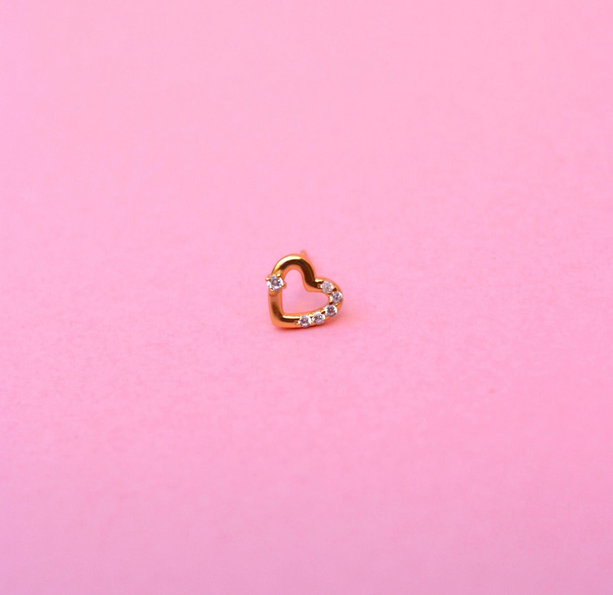 Heart Single Stud - Gold