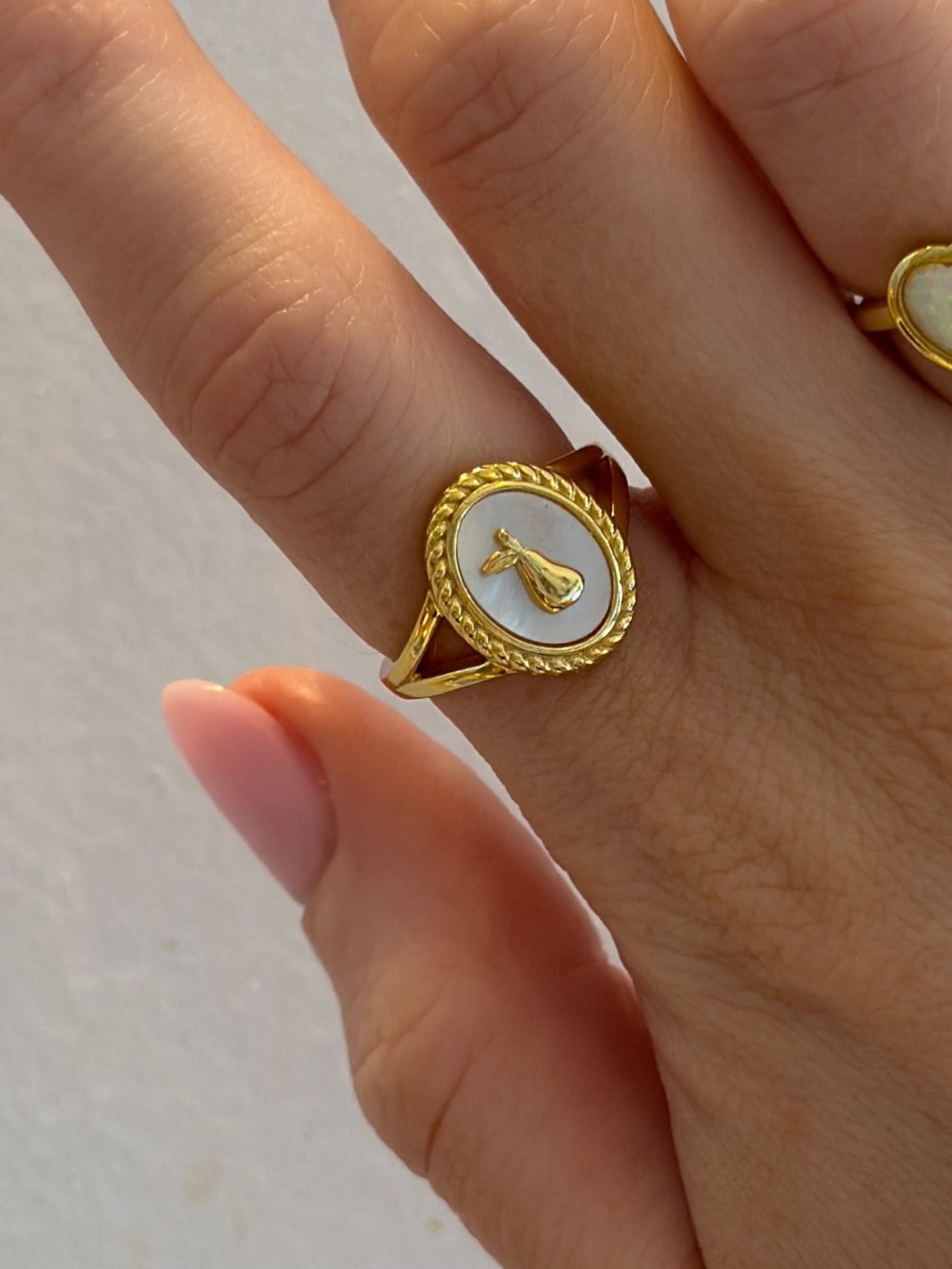 Signature Pear Ring