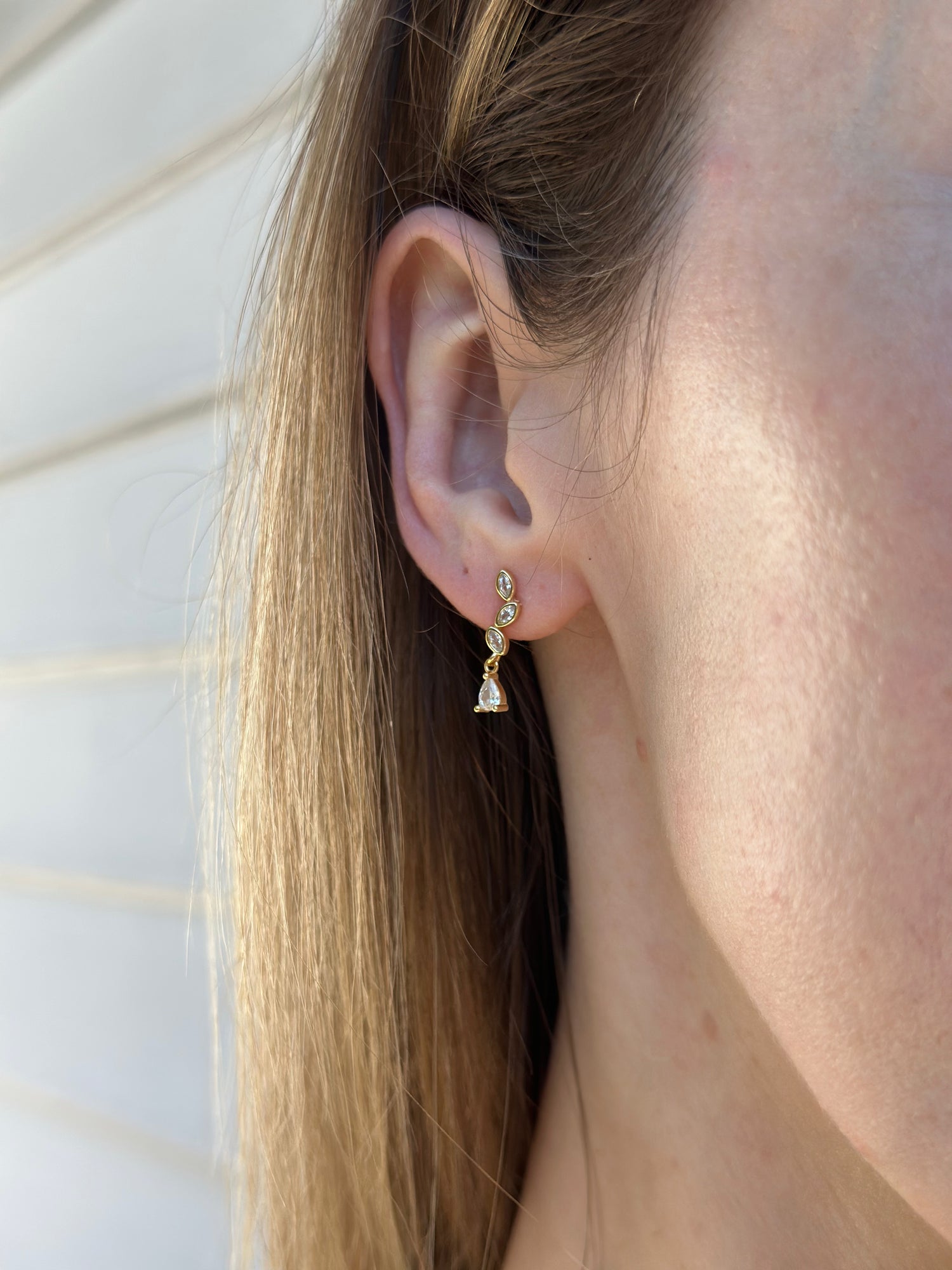 Marquise Cut Cubic Zirconia Dangle