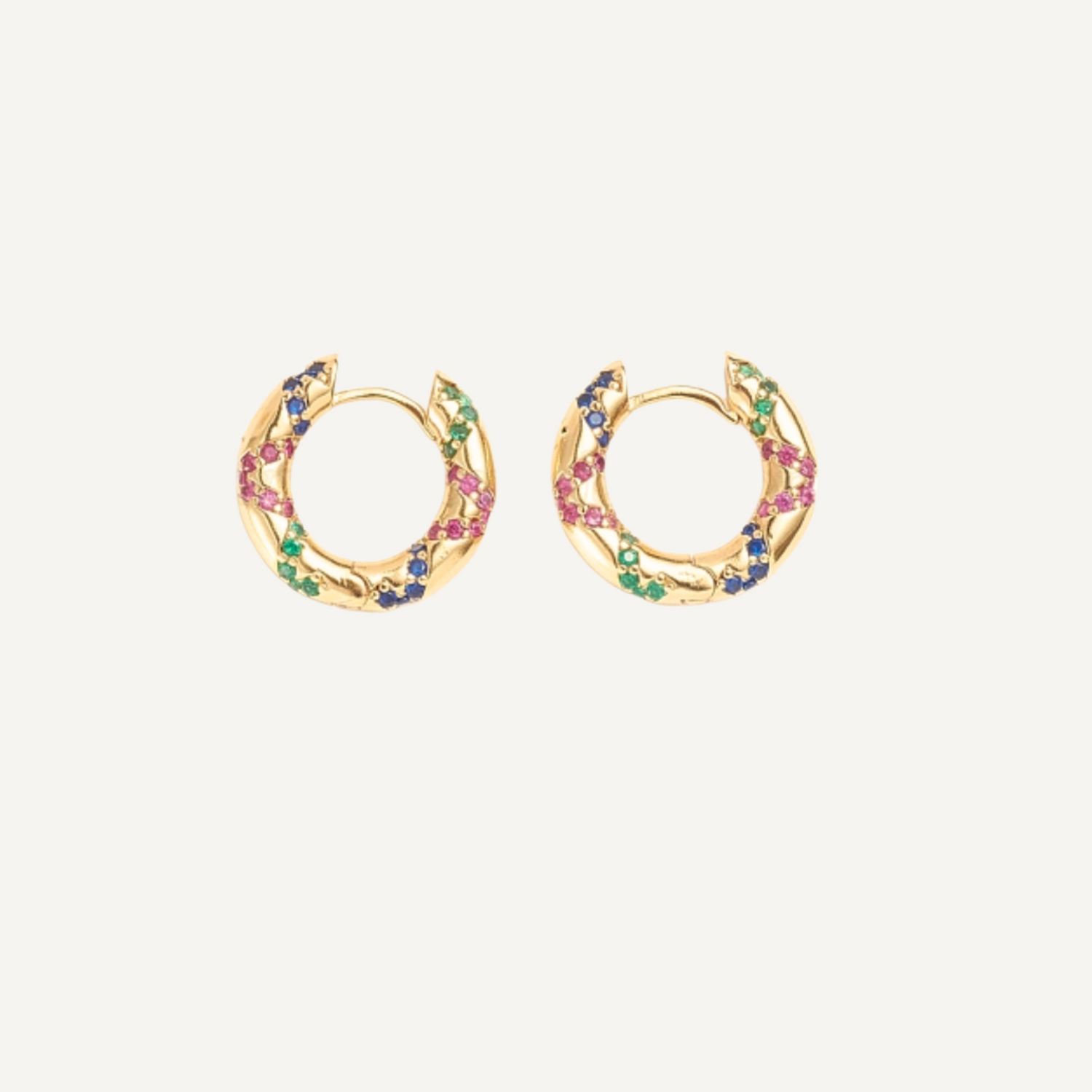 Rainbow Twist Hoops
