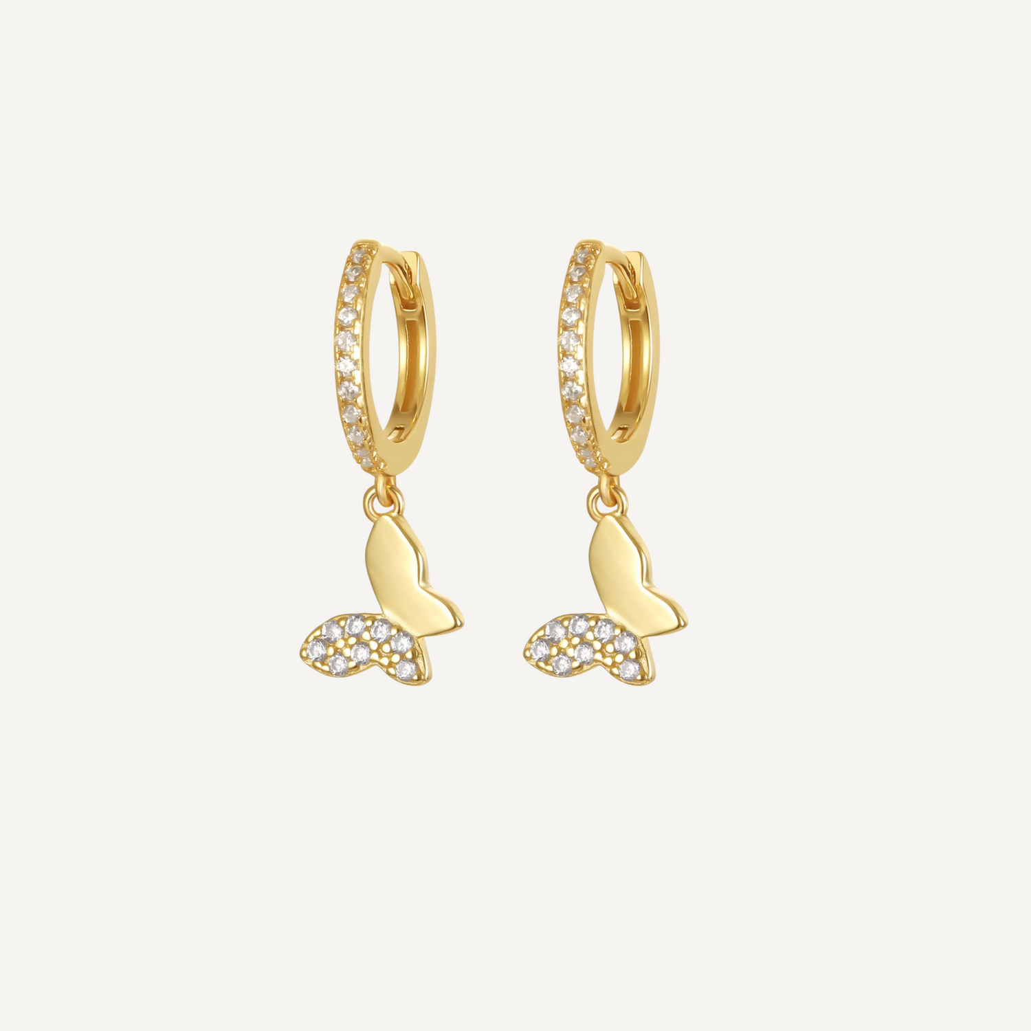 Butterfly Hoops - Gold