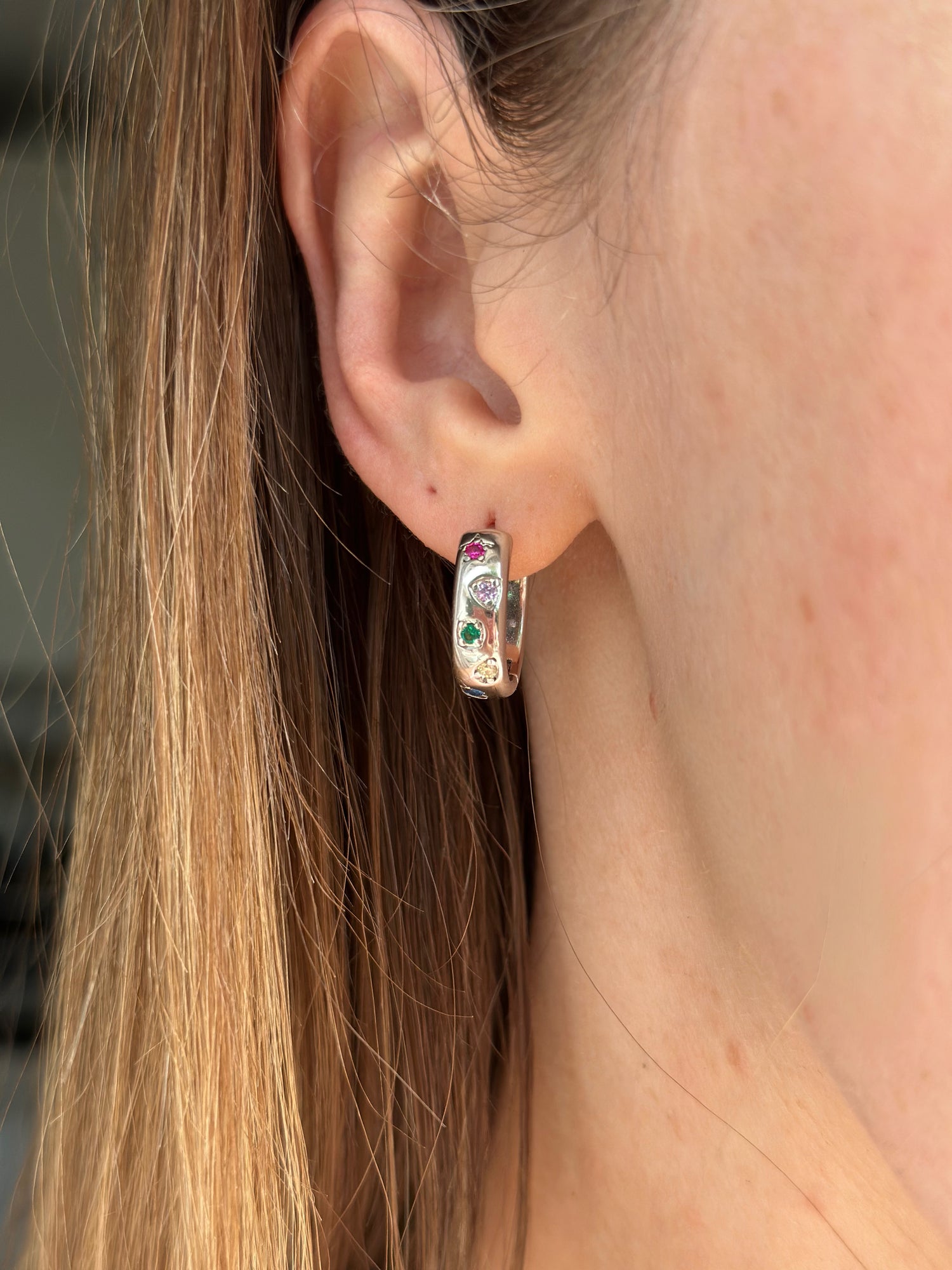 Supernova Star Earrings - Silver