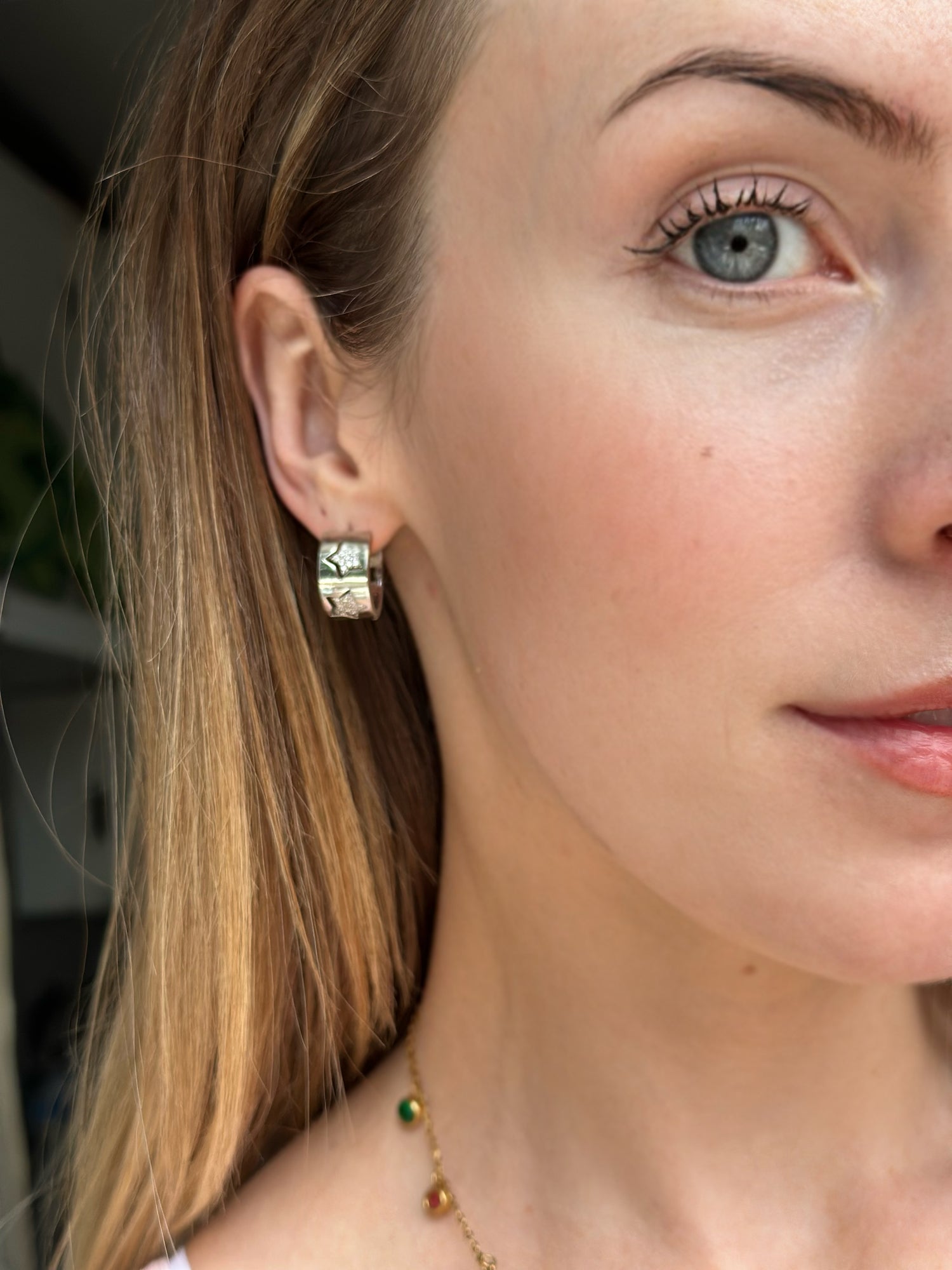 Supernova Star Earrings - Silver