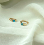 turqoise december birthstone earrings huggie earrings birthday gift jewellery