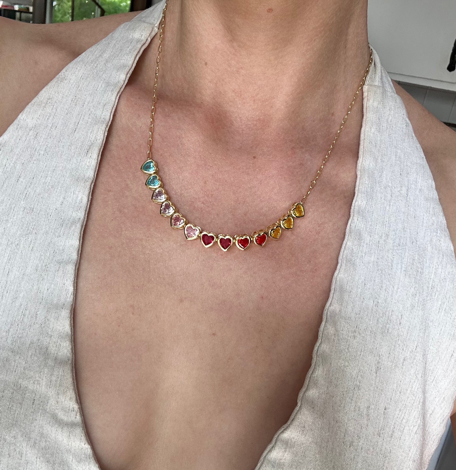 Rainbow Heart Necklace