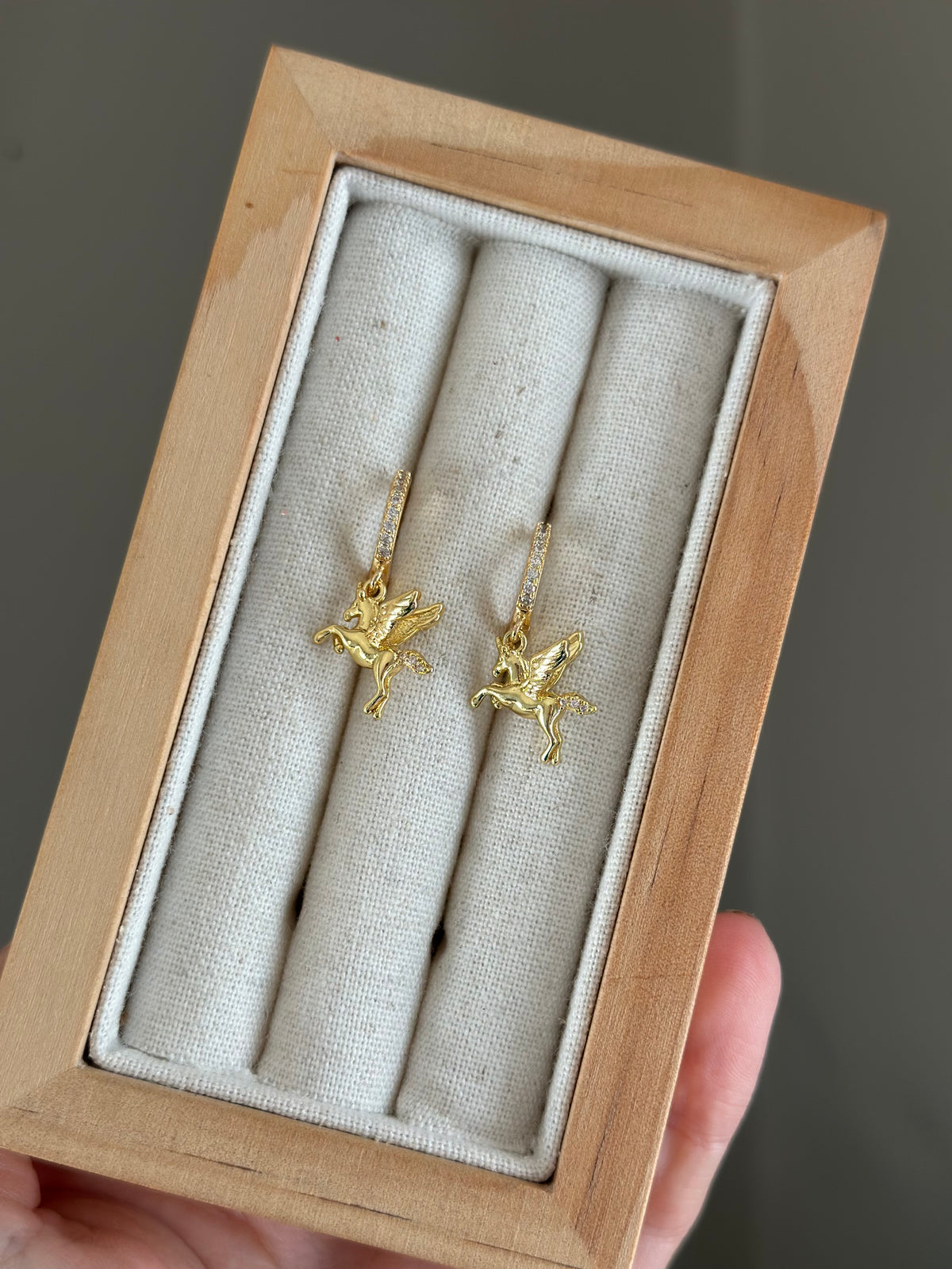 Pegasus Hoop Earrings - Gold