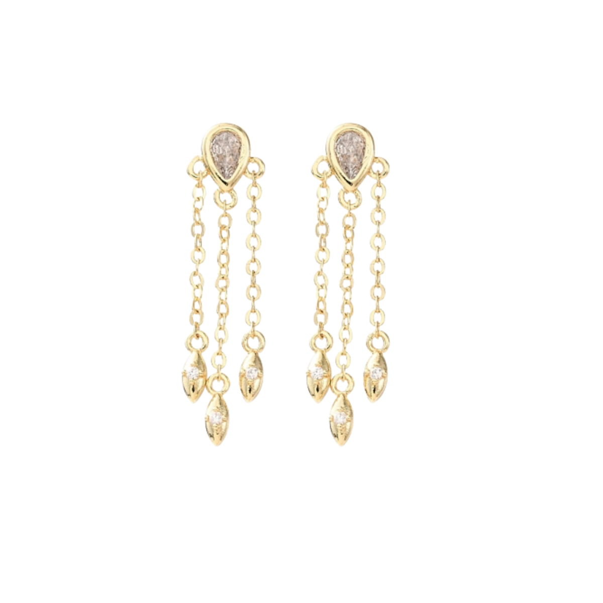 Layla Teardrop Tassel Earrings