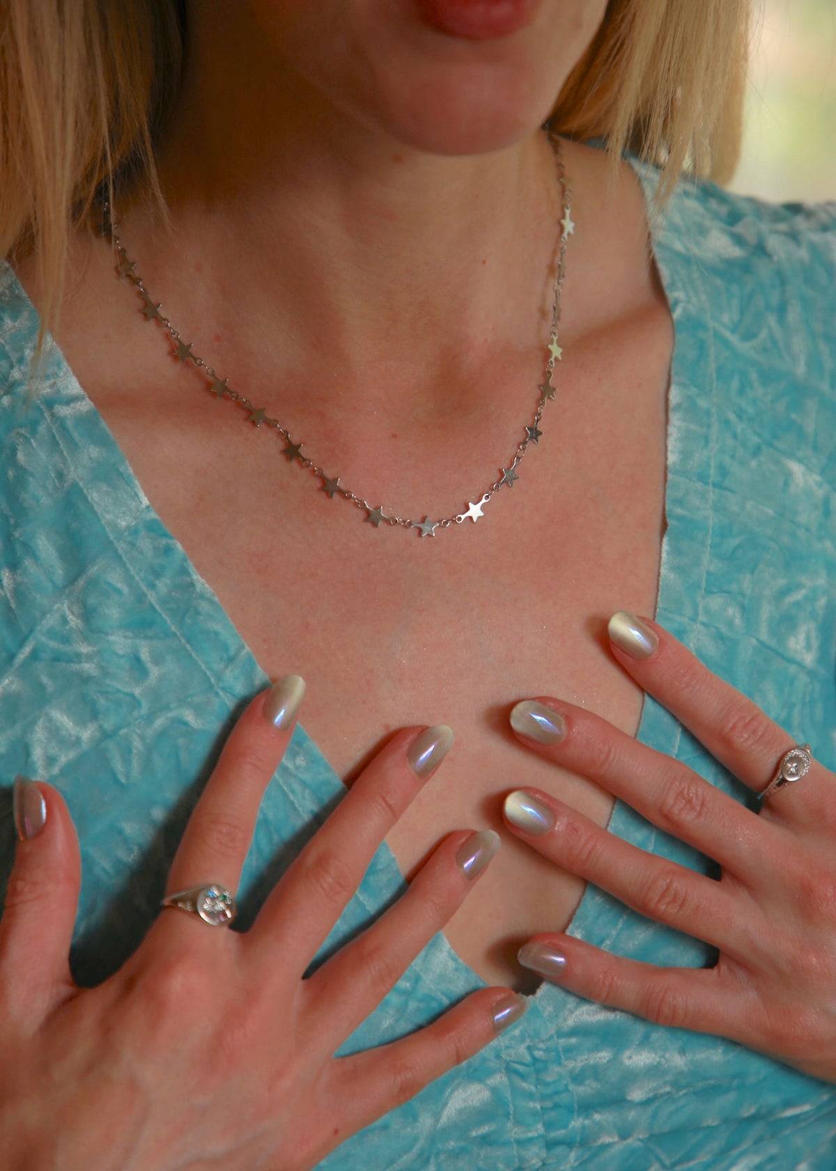 Stars Aligned Chain Necklace - Silver