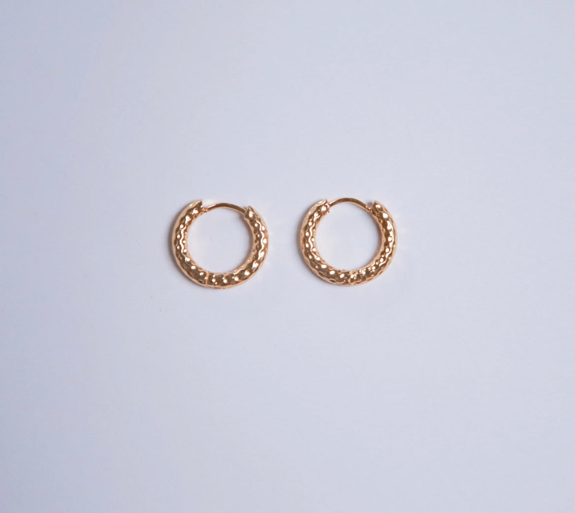 Molten Muse Hoop Earrings - Gold