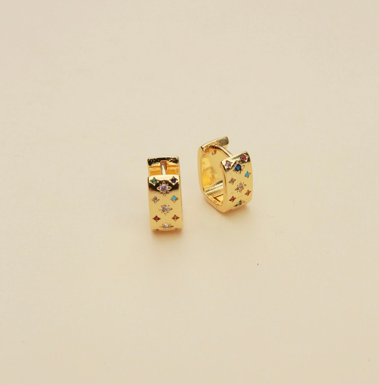 OOAK Starfall Rectangle Earrings