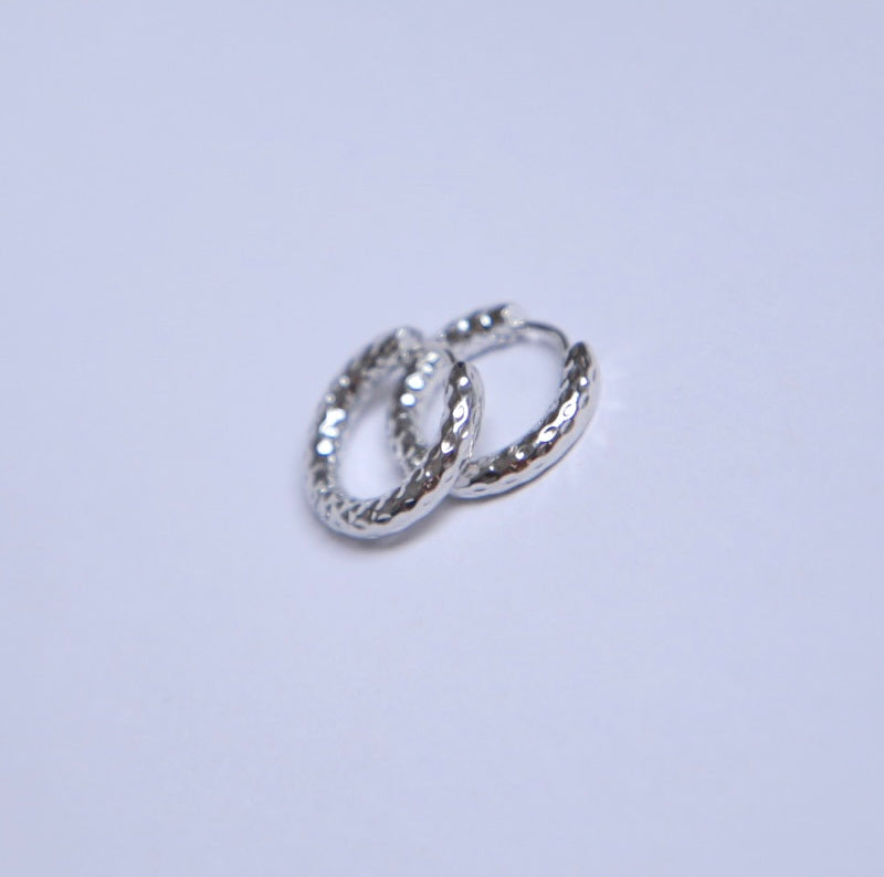 Molten Muse Hoop Earrings - Silver