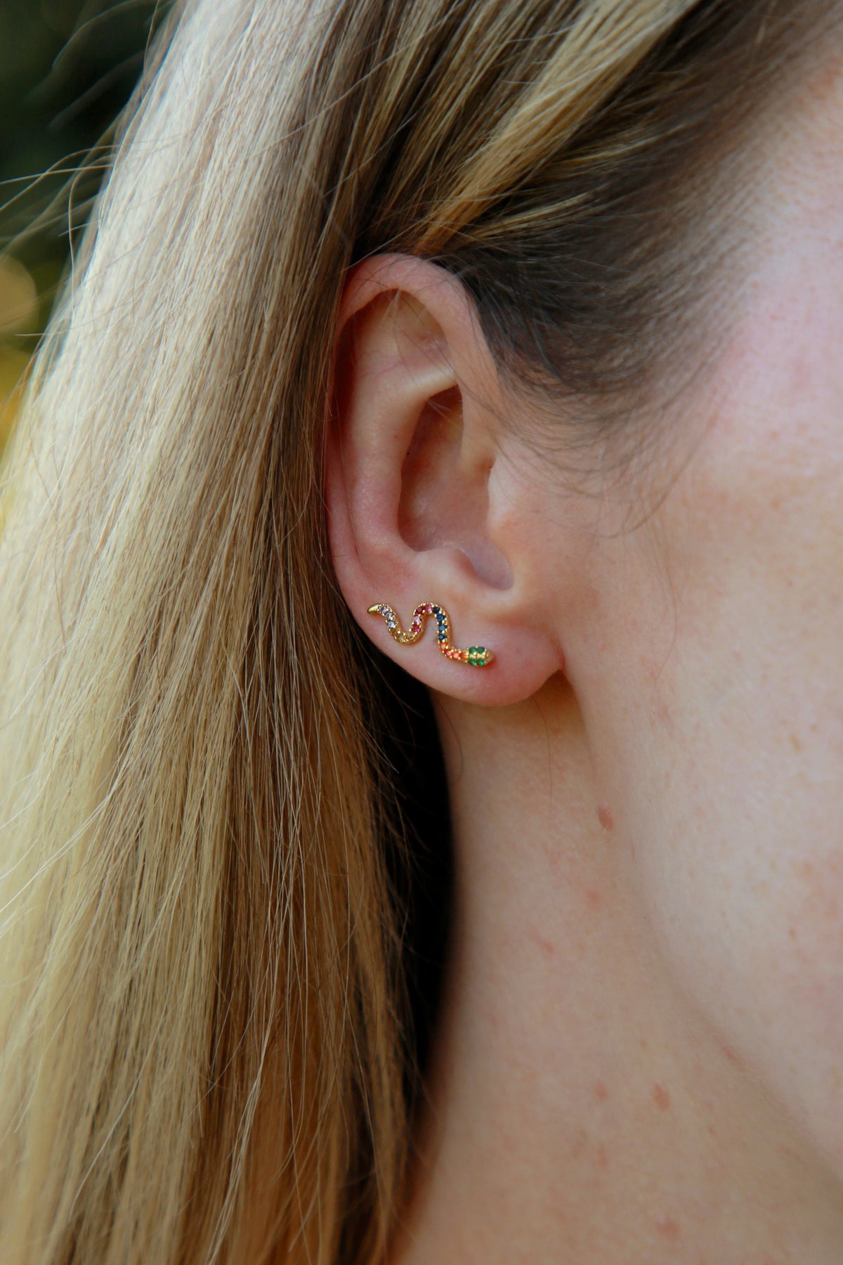 Rainbow Snake Earrings