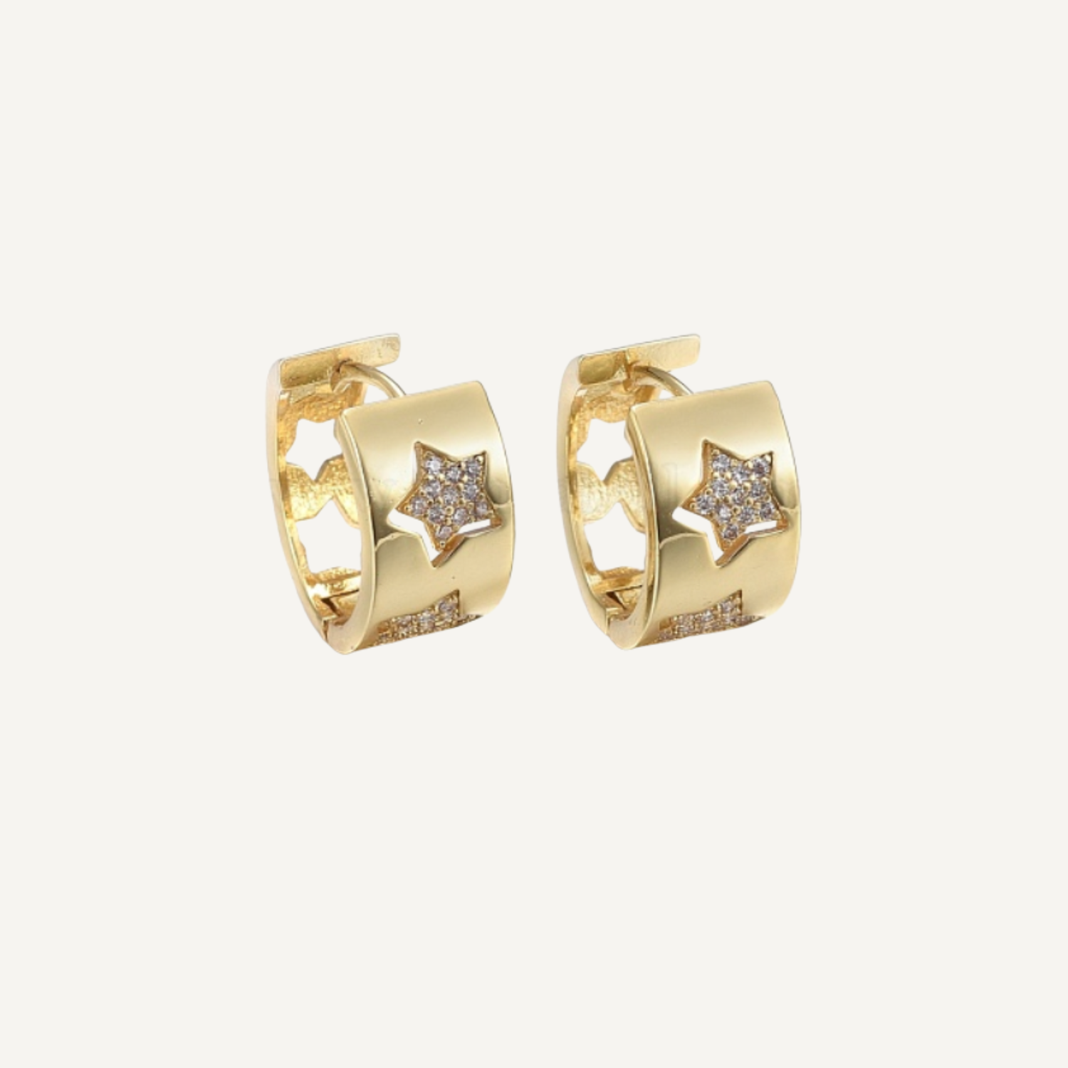 Supernova Star Earrings - Gold