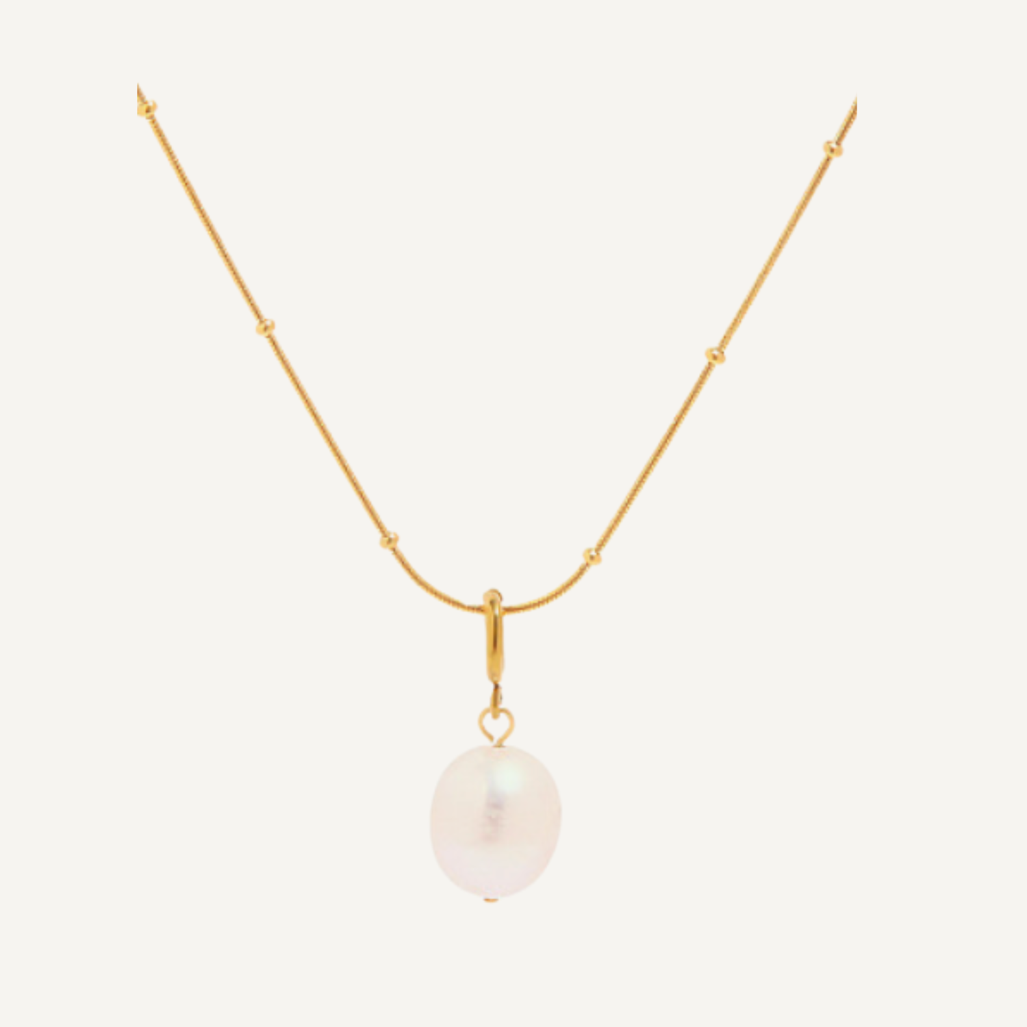 Freshwater Pearl Pendant Chain Necklace