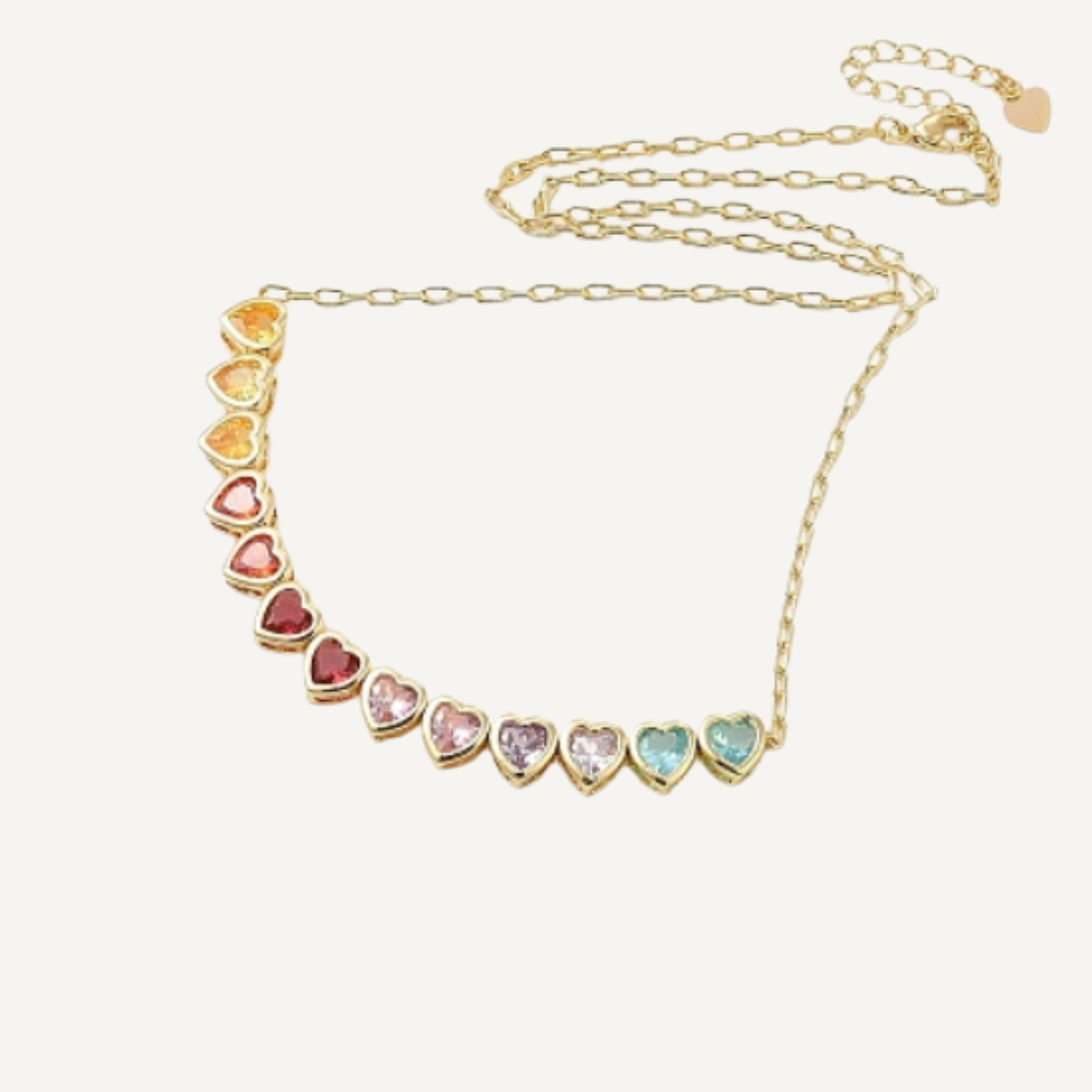 Rainbow Heart Necklace