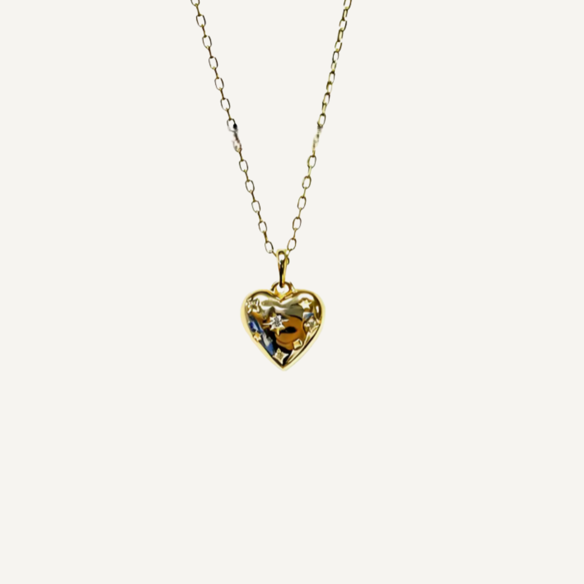 Stardust Heart Necklace - Gold