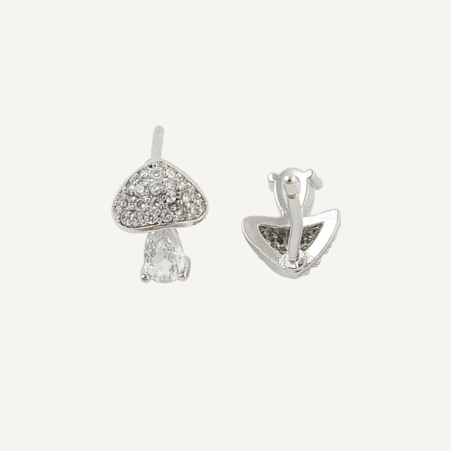 Mushroom Studs - Silver*