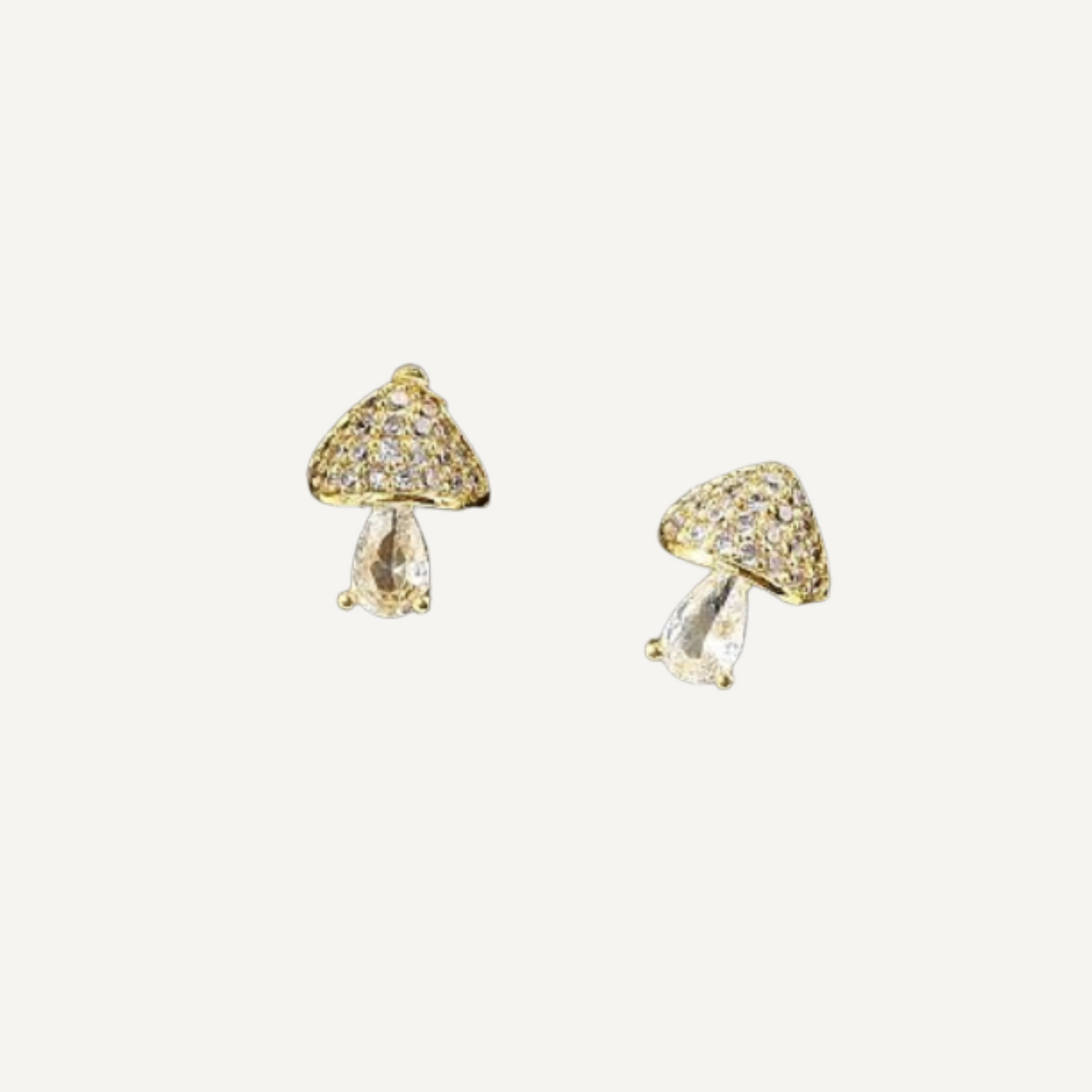 Mushroom Studs - Gold