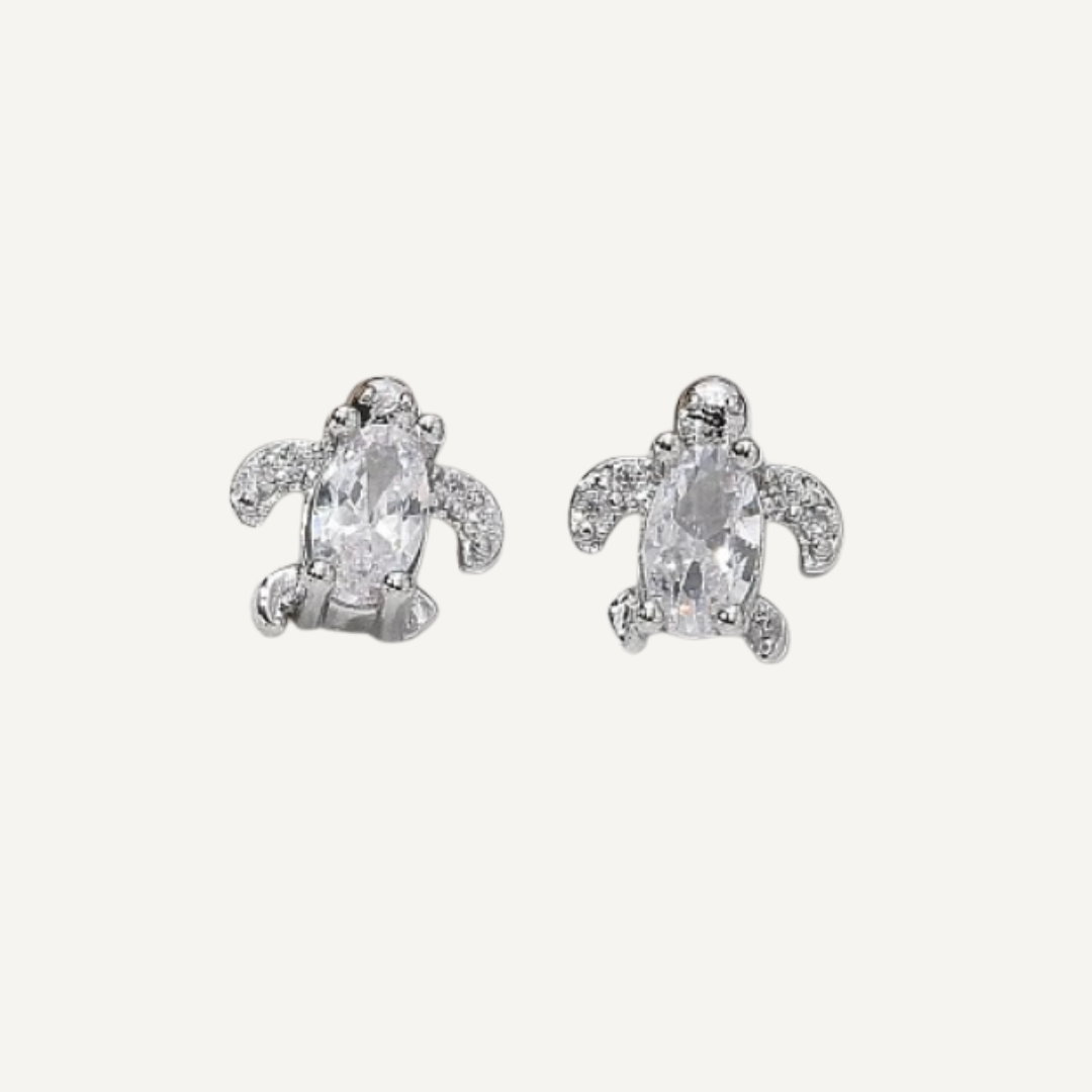 Tortoise Stud - Silver